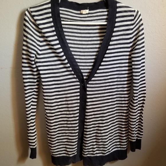 J. Crew Sweaters - J.crew cardigan cotton blend striped sweater